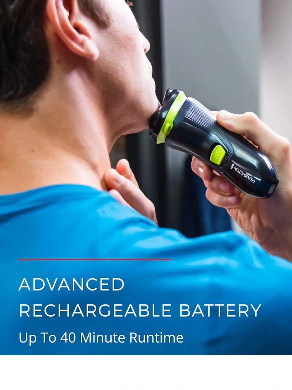 Remington Black Electric Shaver with Lime Accents cordless